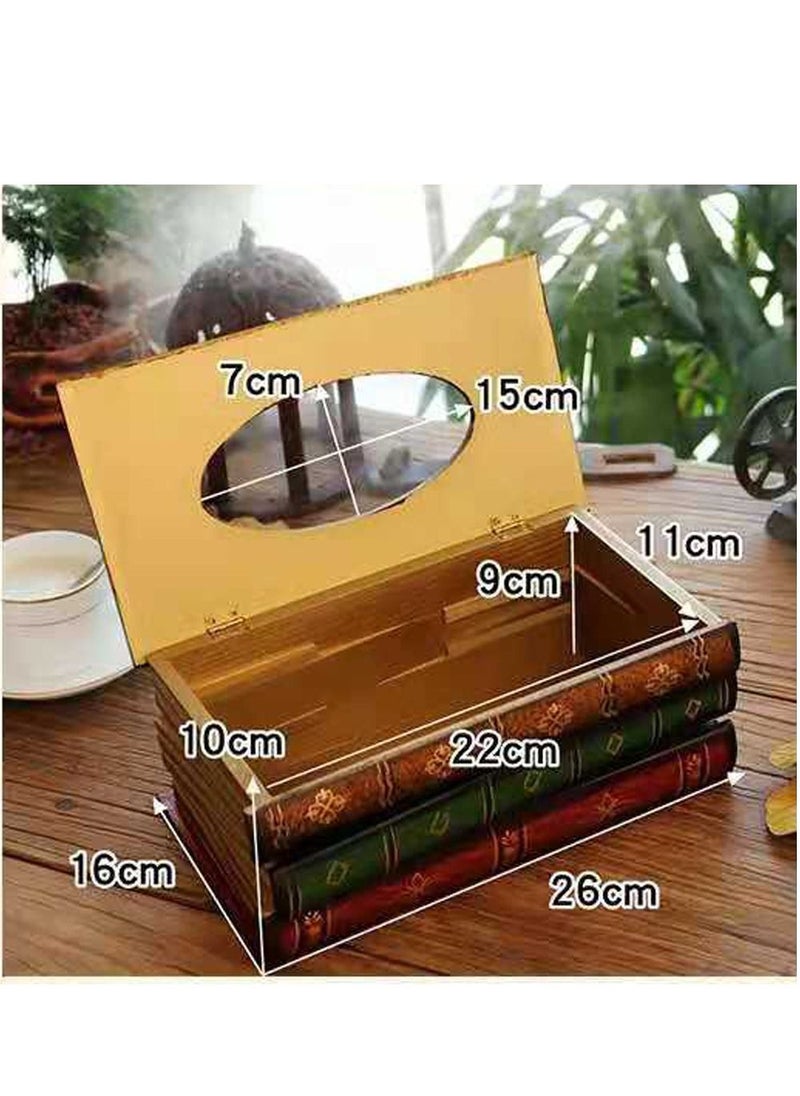 LINGWEI - Book Shape Tissue Case Multicolour 26x16x10cm - Image 1