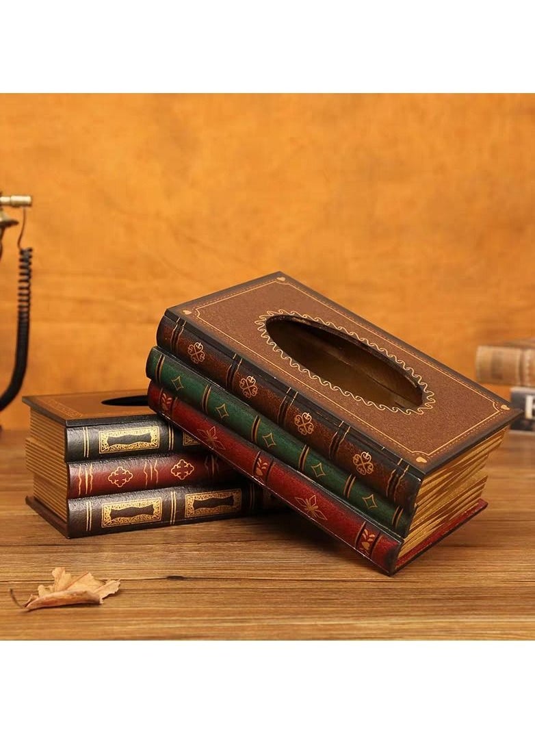 LINGWEI - Book Shape Tissue Case Multicolour 26x16x10cm - Image 1