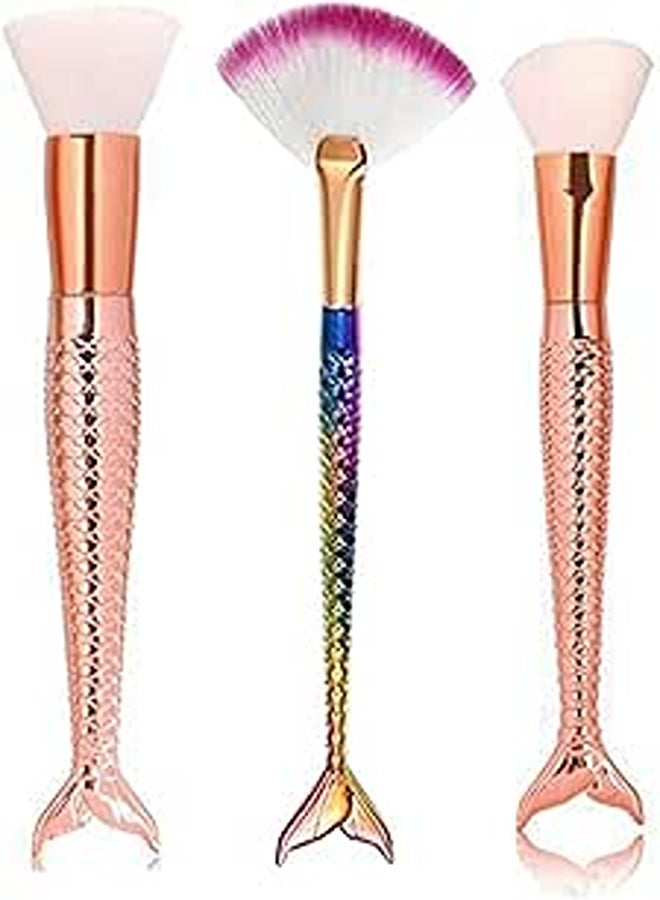 Makeup Brushes 3 PCS Industrial Goat Hair For Powder And High Line And Blusher