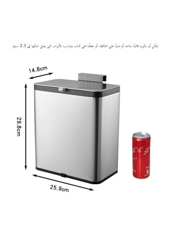 Stainless Steel Wall Mounted Kitchen Garbage Bin, Sealed & Antibacterial - Image 2