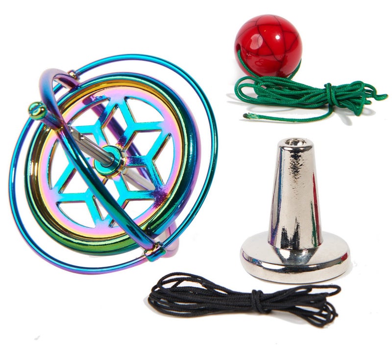 Joytech Precision Gyroscope Kill Time Metal AntiGravity Spinner Balance Toy Colorful JA05 - Image 2