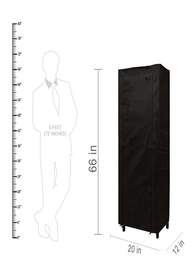 PHILOSHOP Multipurpose Non-Woven Fabric Stainless Steel Collapsible Wardrobe 9 Layer with Cover (Dark Blue, Metal) - Image 5