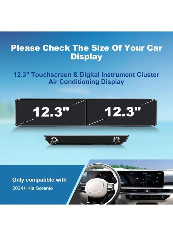 2024 2025 Kia Sorento 12.3 Inch Navigation Display Tempered Glass Screen Protector For LX S EX SX X Line Models - Image 5