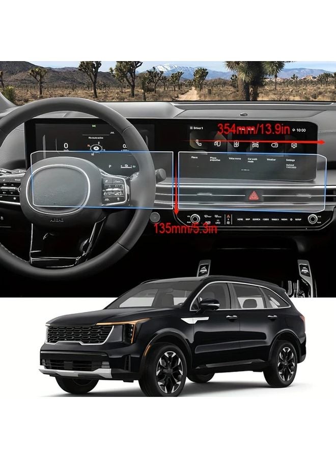 2024 2025 Kia Sorento 12.3 Inch Navigation Display Tempered Glass Screen Protector For LX S EX SX X Line Models - Image 3