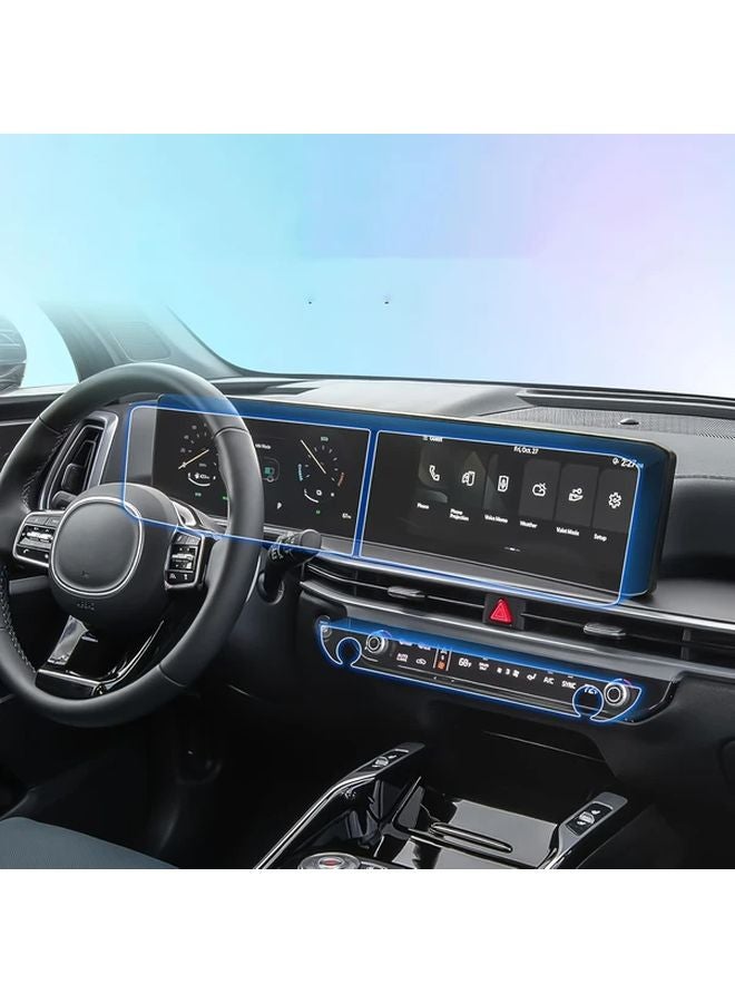 2024 2025 Kia Sorento 12.3 Inch Navigation Display Tempered Glass Screen Protector For LX S EX SX X Line Models - Image 1