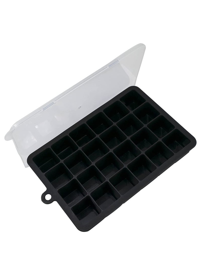 Generic - Ice Cube Trays, Easy-Release Silicone And Flexible 24-Ice Cube Trays with Spill-Resistant Removable Lid - Image 1