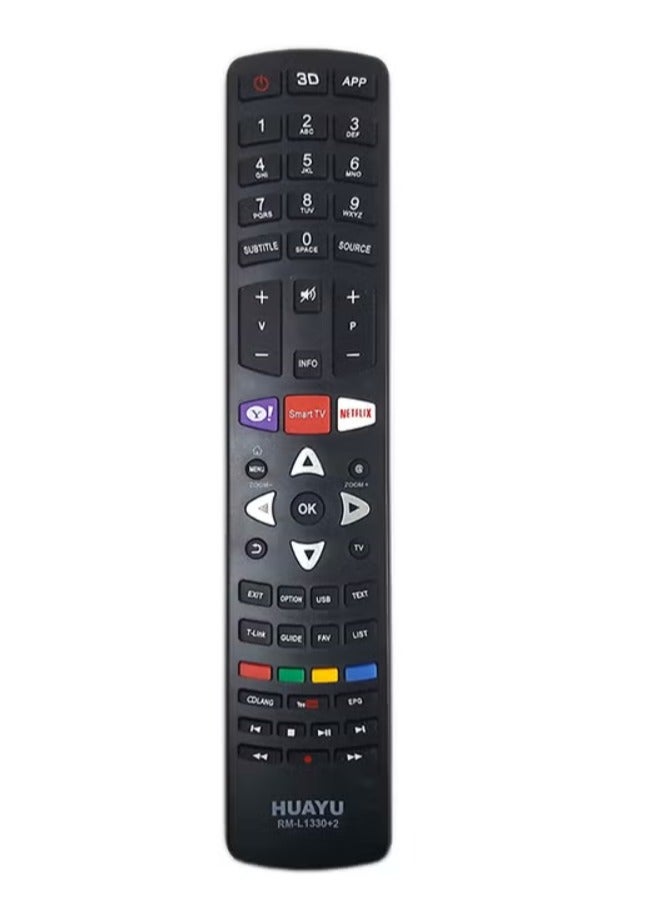 Huayu Remote Control Universal TV  RM-L1330+2 with Smart TV & Streaming App Buttons - Image 1