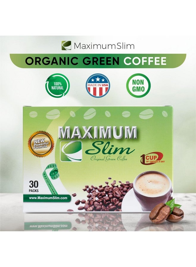 Maximum Slim Original Green Coffee -Premium 4-in-1 Formula with Natural Herbal Extracts for Energy & Vitality. Creamy & Delicious for Maximum Satisfaction. No Messy Side Effects-Made in the USA-30 Ct - Image 4