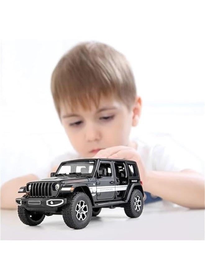 Generic - Off-Road 7 Door for Wrangler Diecast Toy Car Model, 1/22 Scale Metal Alloy Vehicle for Kids Boys Girls Adults, Doors Open, Light and Sound, Gifts Black - Image 1