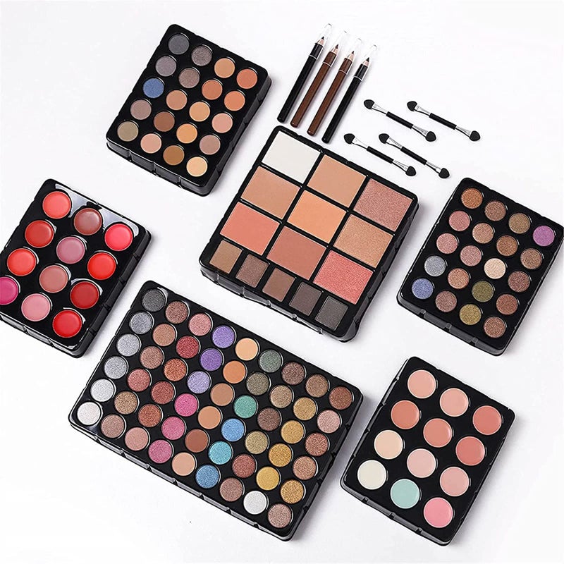UNIFULL 132 Color All In One Makeup Kit for Women & Girls, Professional Full Set Including Eyeshadow, Lipstick, Concealer, Lip Gloss, Eyeliner, Mascara, Makeup Brushes (006N1-Pink) - Image 5