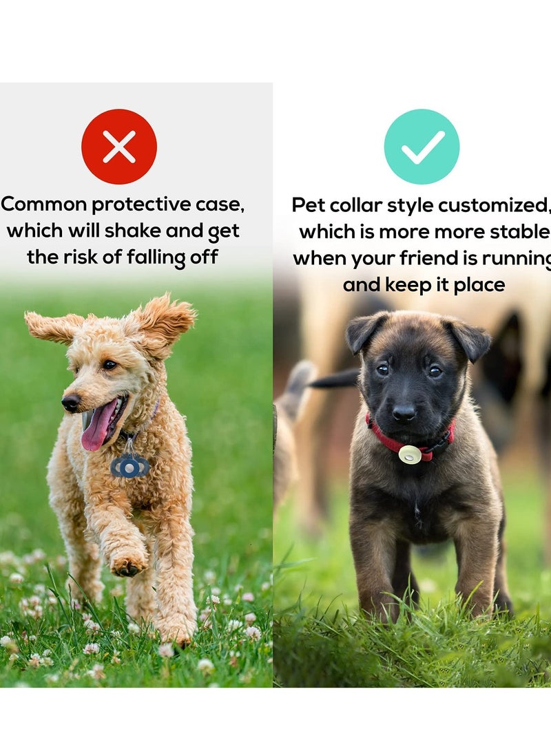 SYOSI Airtag Holder for Dog Collar, Silicone Pet Collar Case for Apple Air Tags, Anti-Lost Air Tag Case Pet Loop Holder Compatible with Dog Collars & Backpack Accessories (Glow in Dark) - Image 2