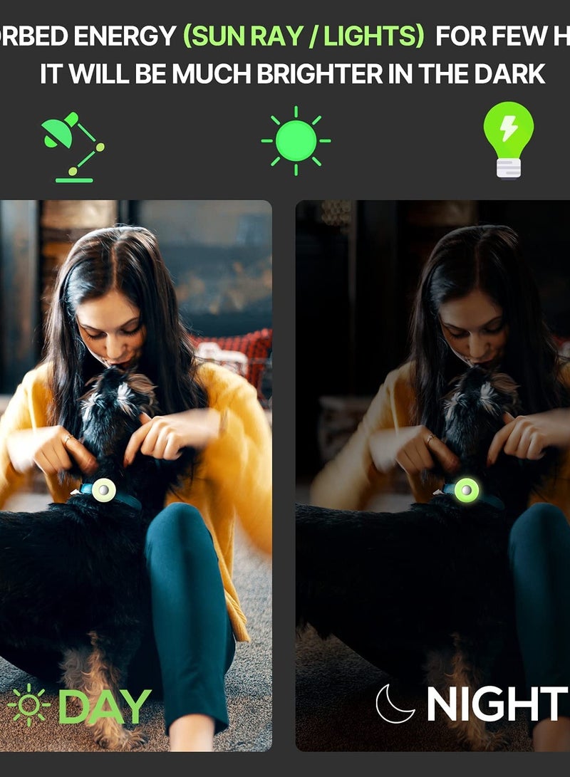 SYOSI Airtag Holder for Dog Collar, Silicone Pet Collar Case for Apple Air Tags, Anti-Lost Air Tag Case Pet Loop Holder Compatible with Dog Collars & Backpack Accessories (Glow in Dark) - Image 3