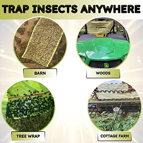 W4W, Spotted Lantern Fly Tree Trap - 4 Rolls (30 Feet Each Roll) - Lanternfly Tree Tape Creates a Sticky Barrier Protecting Trees from Harmful Insects - Non-Toxic - Image 5