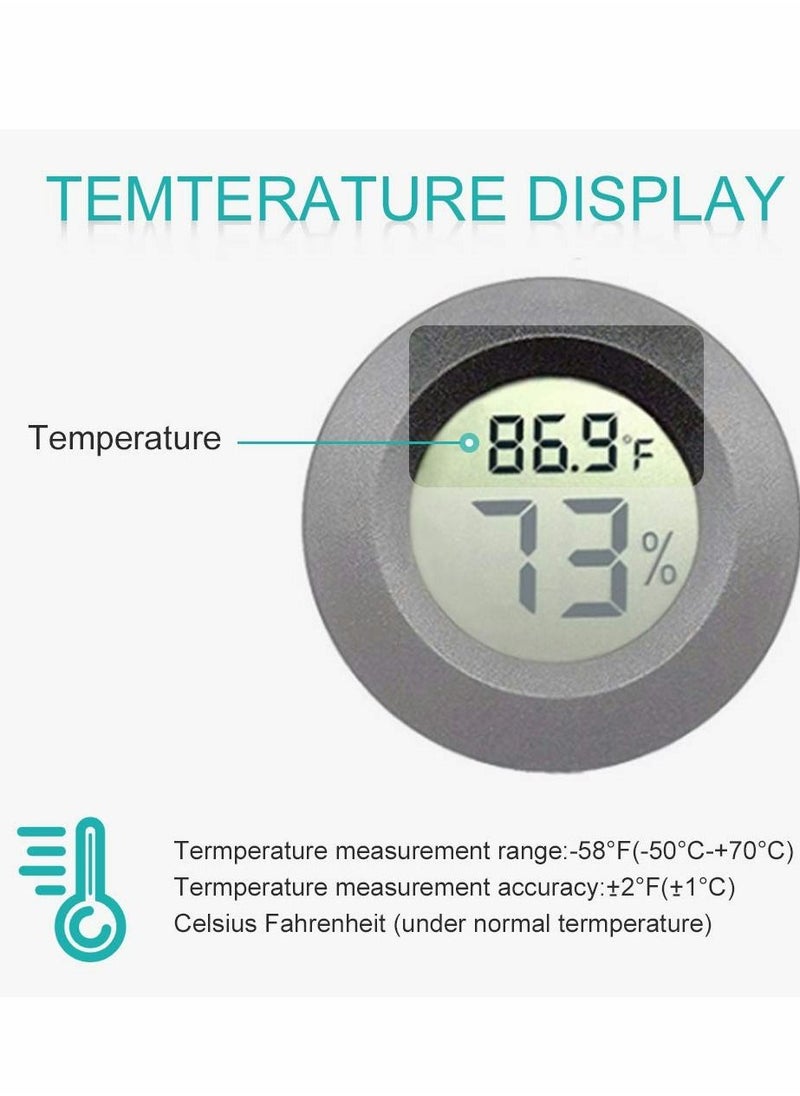 SYOSI Thermometers, Mini Hygrometer Thermometer, Indoor Thermometer, Hygrometer Fahrenheit or Celsius Meter, Digital LCD Monitor, for Greenhouse, Garden, Cellar, Cars, Baby Rooms, 6-Pack  - Image 3