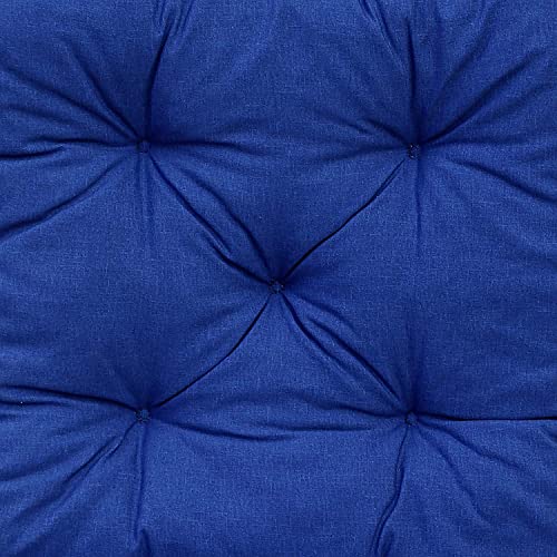 ATOOTFUSION Cotton Thick Bench Cushion Lightweight Table Stool Back Seat Cushion Yoga Chair Pad For Indoor/Outdoor Home Office Garden 3-Seater, 150 X 50 X 8 Cm (Navy Blue) - Image 2