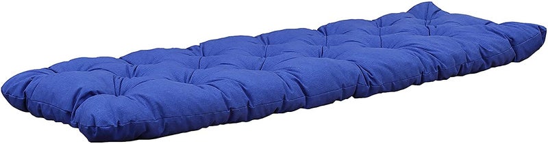 ATOOTFUSION Cotton Thick Bench Cushion Lightweight Table Stool Back Seat Cushion Yoga Chair Pad For Indoor/Outdoor Home Office Garden 3-Seater, 150 X 50 X 8 Cm (Navy Blue) - Image 1