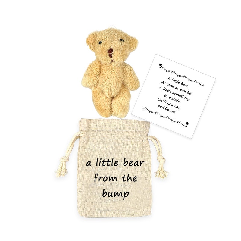 LUOKIFUR Pocket Bear Crash Gifts Pregnancy Announcements Baby Shower New Grandparents Baby Keepsake Gifts Bump - Image 4