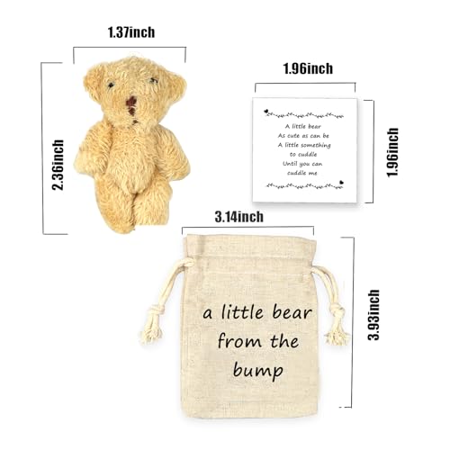 LUOKIFUR Pocket Bear Crash Gifts Pregnancy Announcements Baby Shower New Grandparents Baby Keepsake Gifts Bump - Image 5