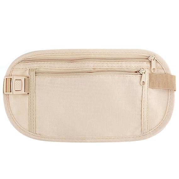 CLICKSWIFT® Travel Money Belt Waterproof Passport Holder Waist Bag Hidden Travel Wallet Secure Bum Bag for Running Walking Slim Secret Security 1 Pcs - Image 3