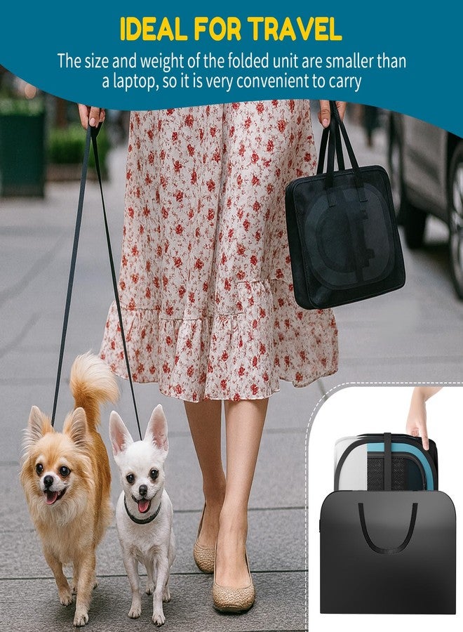 NOCOEX Portable Puppy & Cat PlayPen for Indoor, Oxford Fabric Foldable Kitten Pet Playpen with Removable Zipper Top for Small Dogs, Water-Resistance Bottom Pop Up Cat Tent Crate Cage Kennel for Pet - Image 5