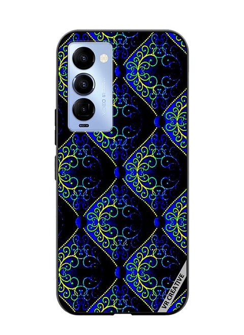 Protective Case Cover For Tecno Camon 18/18 P Fractal Abstract Design Multicolour