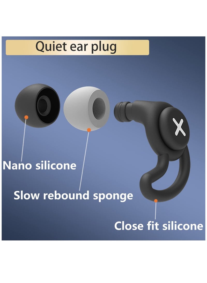 KASTWAVE سدادات أذن مانعة للضوضاء، سدادات أذن للنوم فائقة النعومة قابلة لإعادة الاستخدام لحماية السمع، سدادات أذن من السيليكون الناعم للحفلات، الدراجات النارية، الطائرات، العمل - مانعة للضوضاء - 36 ديسيبل - Image 4