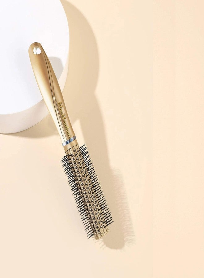 BlackLaoban Round Hair Brush for Blow Drying, Styling, Curling, Straighten with Soft Nylon Bristles for Short or Medium Curly Hairs for Women & Men (Gold) - Image 3