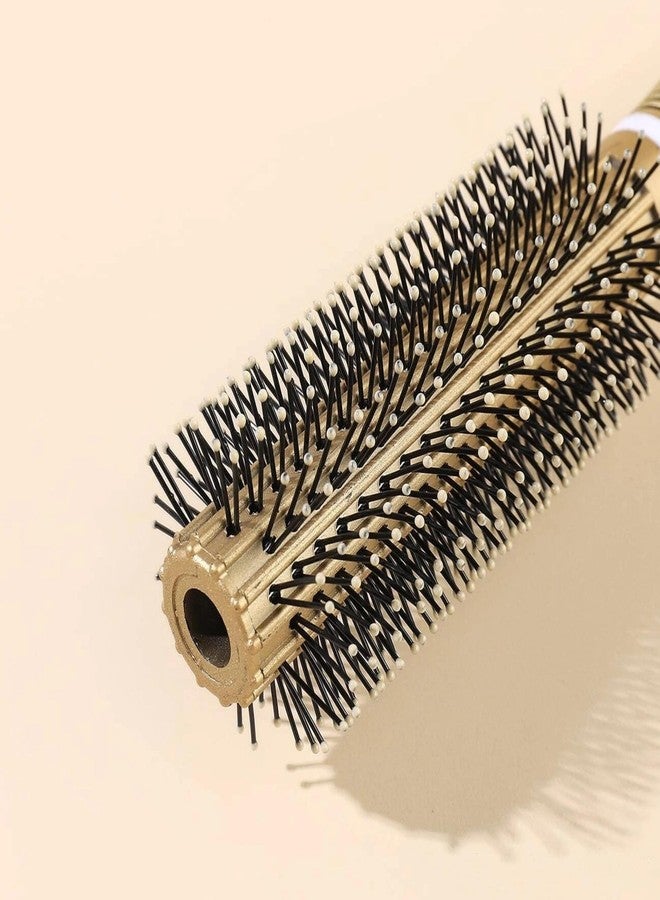 BlackLaoban Round Hair Brush for Blow Drying, Styling, Curling, Straighten with Soft Nylon Bristles for Short or Medium Curly Hairs for Women & Men (Gold) - Image 2