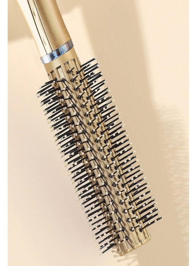 BlackLaoban Round Hair Brush for Blow Drying, Styling, Curling, Straighten with Soft Nylon Bristles for Short or Medium Curly Hairs for Women & Men (Gold) - Image 5