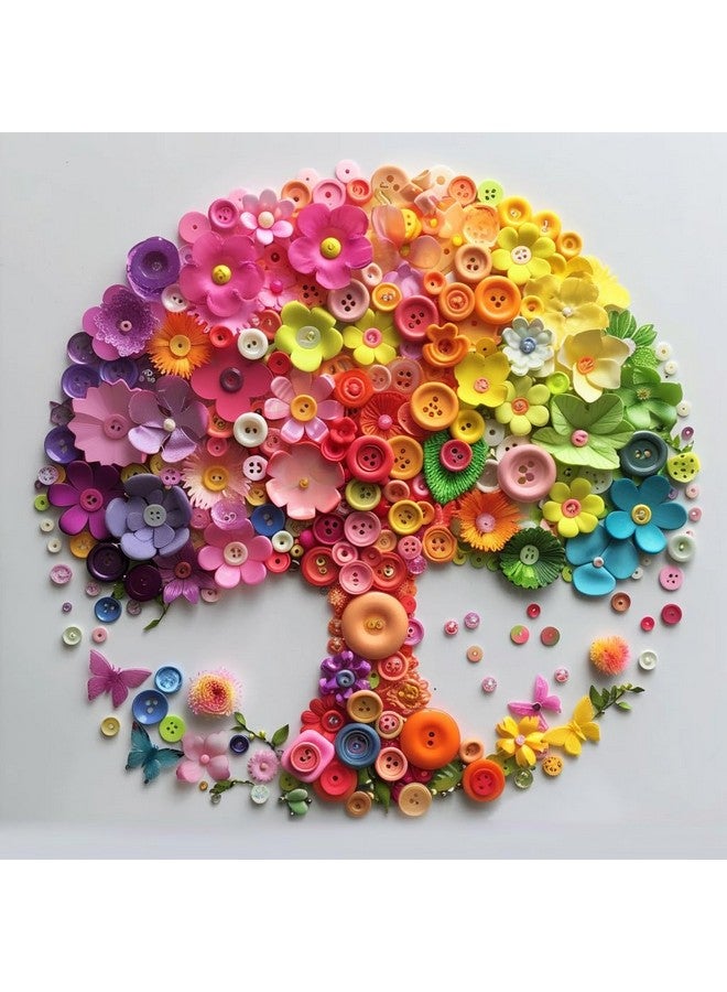 Greentime 600 700 Pcs Mixed Color Assorted Sizes Round Resin Buttons For Crafts Sewing Diy Manual Button Painting Diy Handmade Ornament Buttons - Image 4