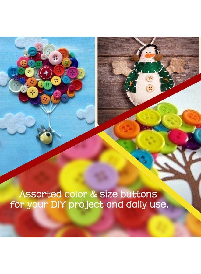 Greentime 600 700 Pcs Mixed Color Assorted Sizes Round Resin Buttons For Crafts Sewing Diy Manual Button Painting Diy Handmade Ornament Buttons - Image 5