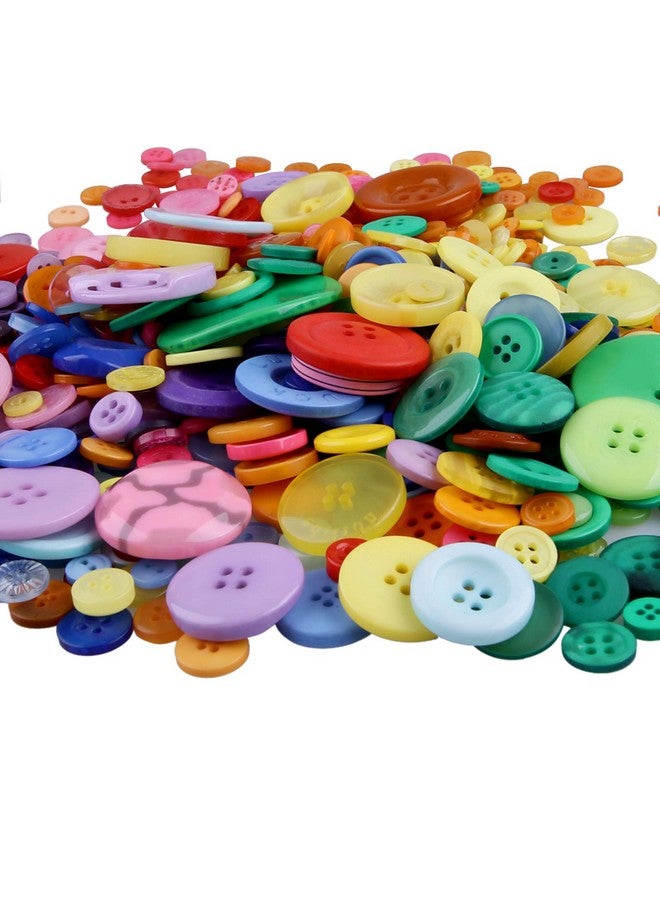 Greentime 600 700 Pcs Mixed Color Assorted Sizes Round Resin Buttons For Crafts Sewing Diy Manual Button Painting Diy Handmade Ornament Buttons - Image 2