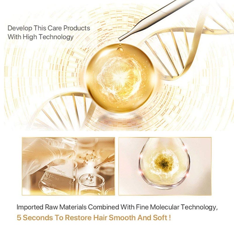 ALIVER NIFEISHI Magical Keratin Hair Treatment Oil, 2pcs Advanced Molecular Hair Roots Professtional Hair Conditioner, 5 Seconds to Restore Soft Hair, Deep Suitable for Dry & Damaged Hair-60ml - Image 3