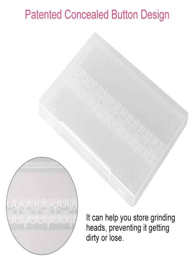 Rotekt 14 Holes Nail Drill Bit Holder Stand Organizer, Professional Nail Art Polishing Grinding Drill Bit Display Storage Box, Bit Case Organizer for Nails (White) - Image 3