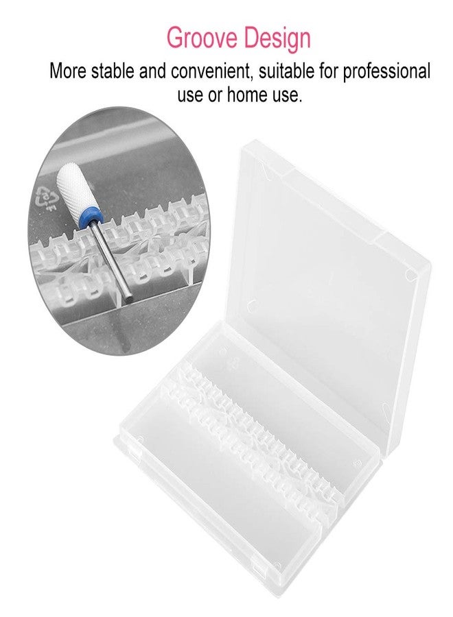 Rotekt 14 Holes Nail Drill Bit Holder Stand Organizer, Professional Nail Art Polishing Grinding Drill Bit Display Storage Box, Bit Case Organizer for Nails (White) - Image 4