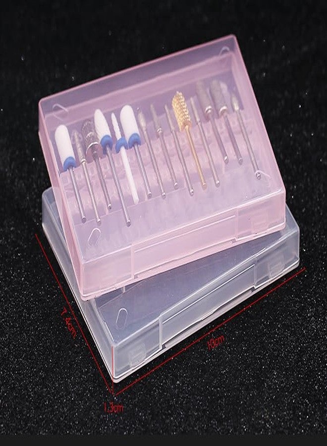 Rotekt 14 Holes Nail Drill Bit Holder Stand Organizer, Professional Nail Art Polishing Grinding Drill Bit Display Storage Box, Bit Case Organizer for Nails (White) - Image 5
