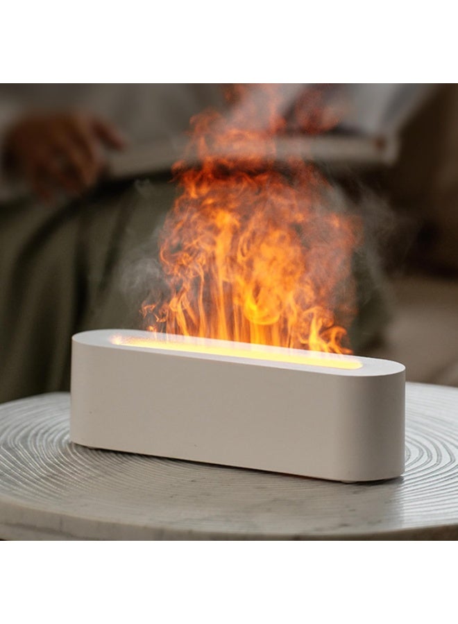 SKAFA | Flame Air Humidifier | Flame Air Diffuser | RGB Night Light Desktop USB Humidifier | Aromatherapy Essential Oil Diffuser for Home, Office & Bedroom (Auto-off-150ML) (White) - Image 5