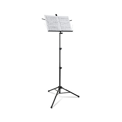OnStage On-Stage SM7222BB Tripod-Base Sheet Music Stand with Bag (Portable, Folding Sheet Music Setup, Adjustable Height and Angle, Heavy-Duty Tubular Legs, Nonslip Rubber Feet, Metal, Black) - Image 5