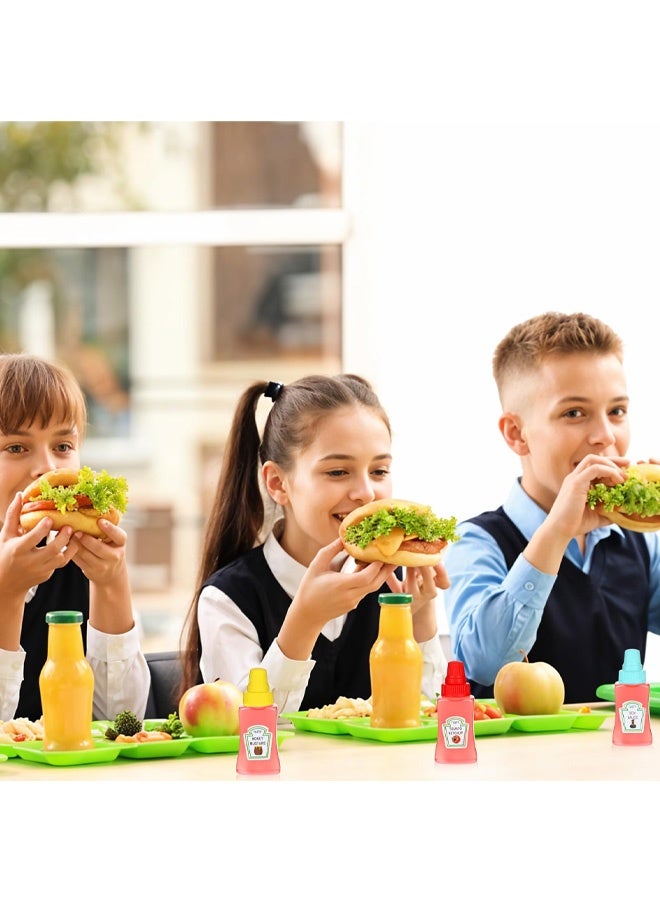 4PCs Mini Ketchup Bottles, Sauce Bottle Squeeze with Sturdy Screw Cap, Portable Soy Honey Sauce Salad Dressing Dispensers Containers, Small Sauce Containers for Adult Lunch Box - Image 5