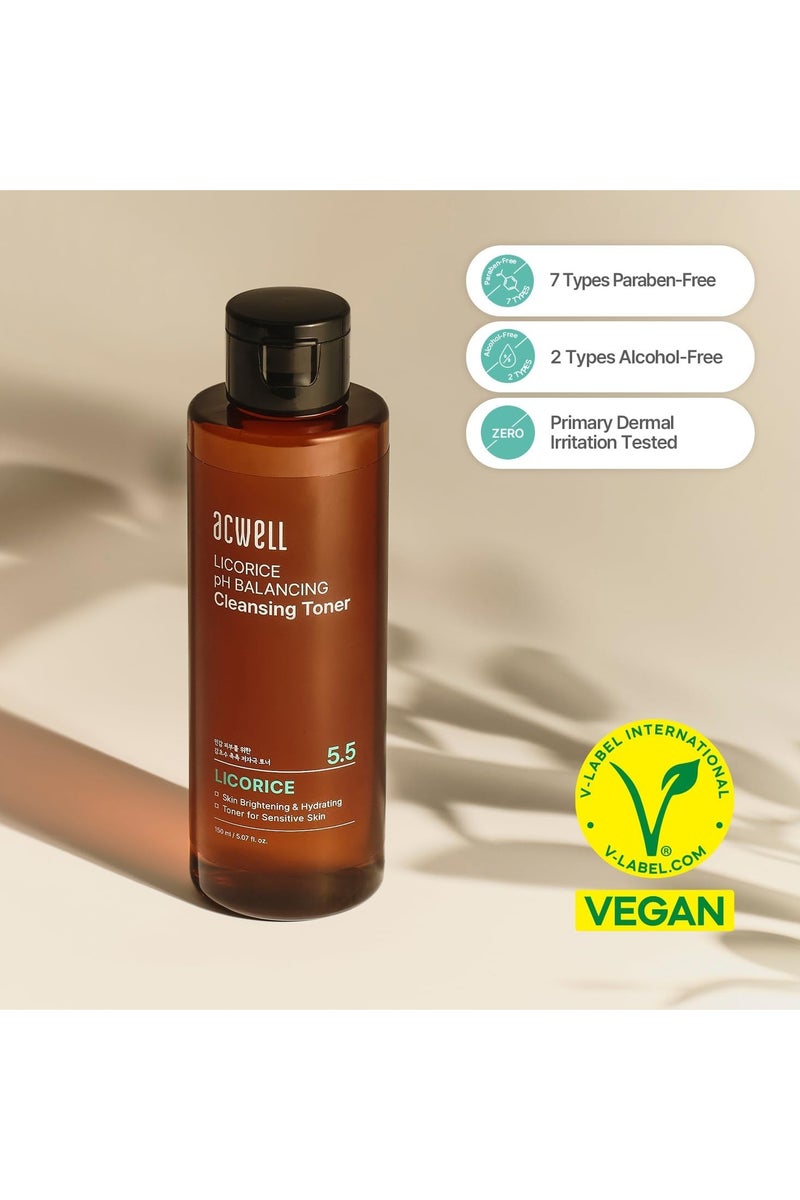 ACWELL Licorice pH Balancing Cleansing Toner 5.1 fl.oz. - PH5.5 Hydrating Makeup Cleansing Astringent - Skin Clearing, Reduce Pigmentation, Acne and Dark Spots - Image 4