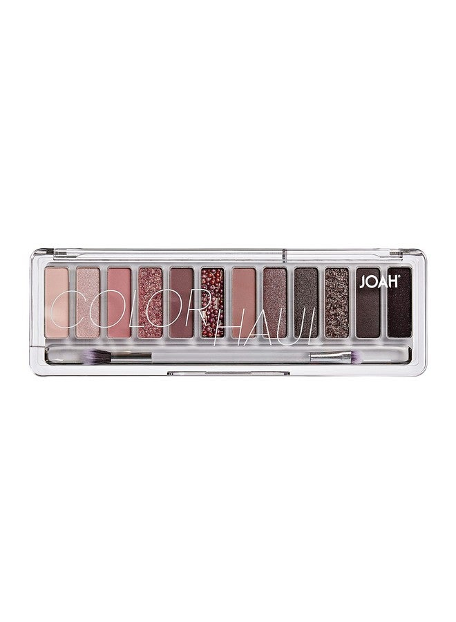 JOAH Color Haul Eyeshadow Palette, Travel Size Eye Makeup Kit, Matte & Shimmer Eyeshadow, Korean Makeup, 12 Highly Pigmented, Super Bendable Soft & Deep Colors, Includes Brush, First Dance - Image 3