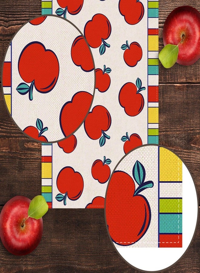 Pudodo Back to School Table Runner Apple First Day of School Kids Students Party Classroom Kitchen Dining Room Home Decoration - Image 5