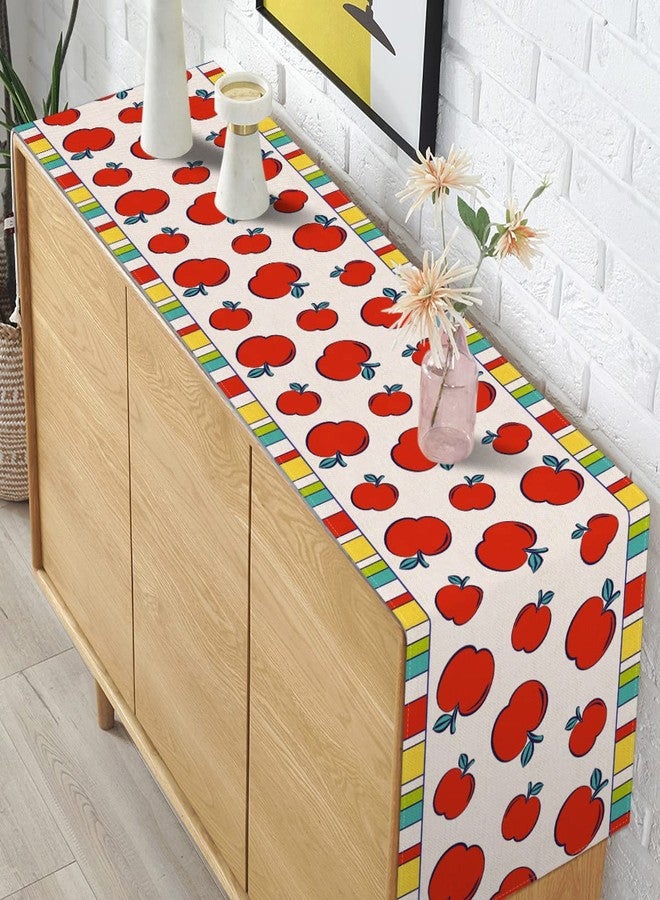 Pudodo Back to School Table Runner Apple First Day of School Kids Students Party Classroom Kitchen Dining Room Home Decoration - Image 4