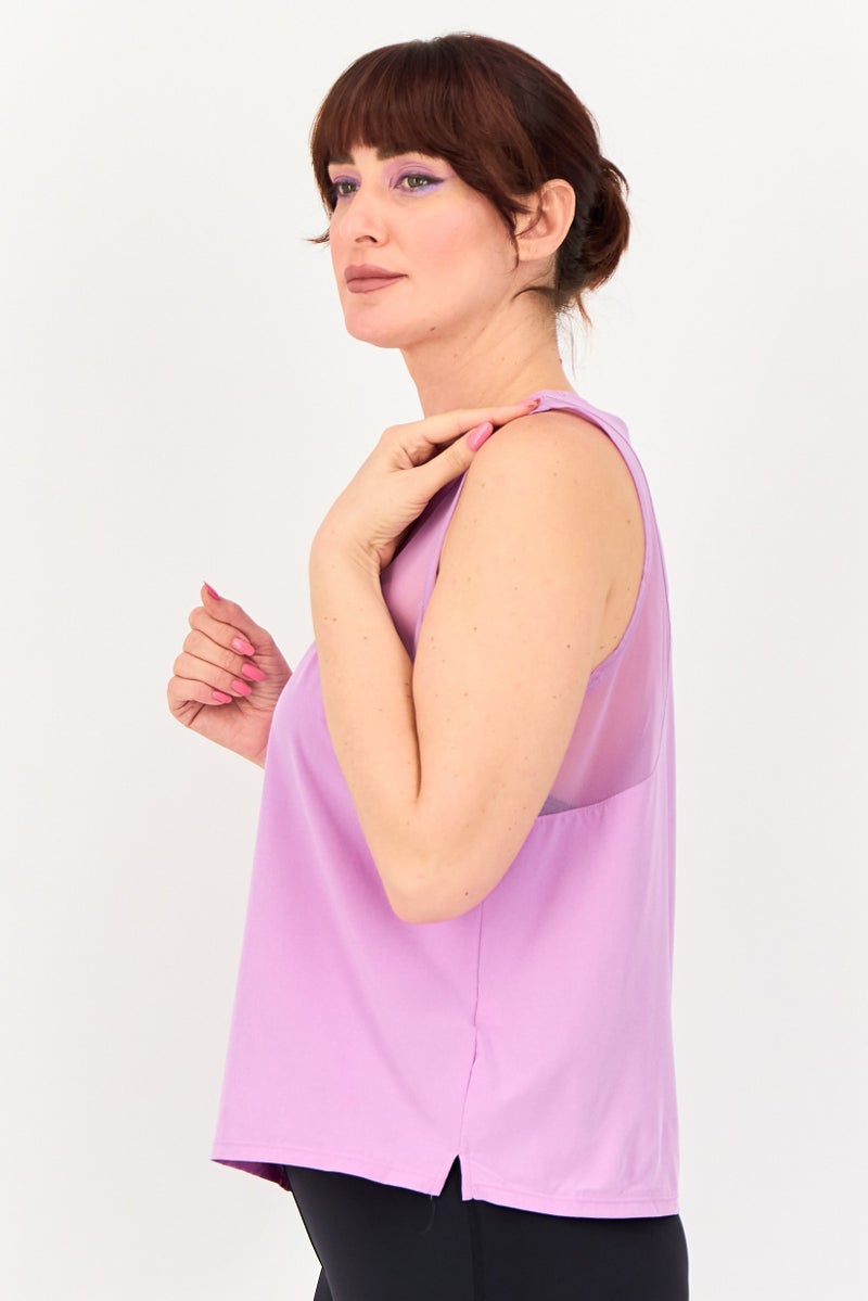 Nike Women Sportswear Fit Sleeveless Running Tank Top, Light Purple - Image 2