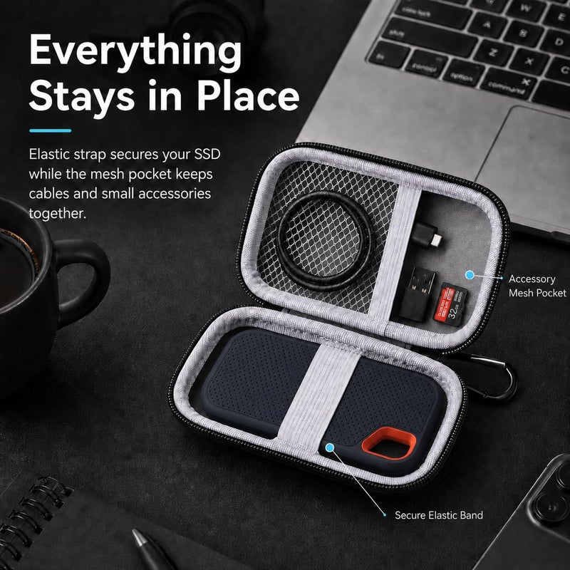 PAIYULE Hard Case Compatible for SanDisk 500GB/250GB/1TB/2TB Extreme Portable SSD - SDSSDE60-500G-G25 - Image 5