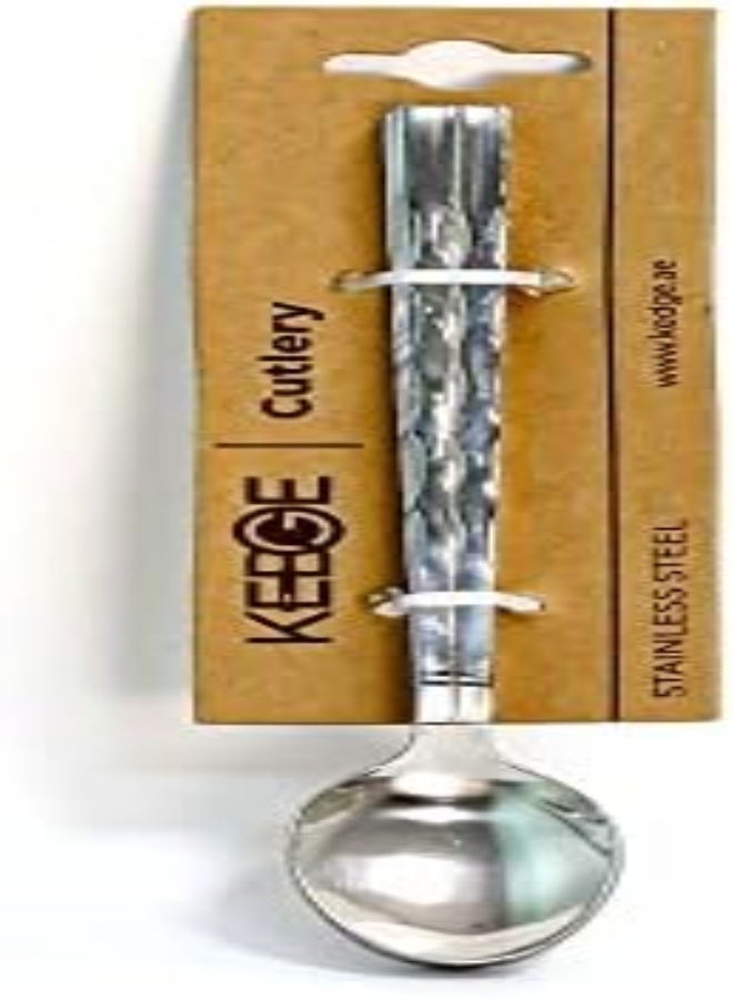 AKDC Kedge 6 Pieces Spoon Set, Stainless Steel Teaspoons Soup Soda Tea Coffee Ice Cream Dessert Spoons Stainless Steel Silver Color Stain Resistant, Cutlery Spoons For Kitchen Or Restaurant (Soda Spoon) - Image 1