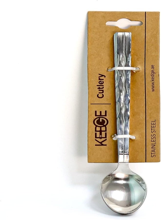 AKDC Kedge 6 Pieces Spoon Set, Stainless Steel Teaspoons Soup Soda Tea Coffee Ice Cream Dessert Spoons Stainless Steel Silver Color Stain Resistant, Cutlery Spoons For Kitchen Or Restaurant (Soda Spoon) - Image 4