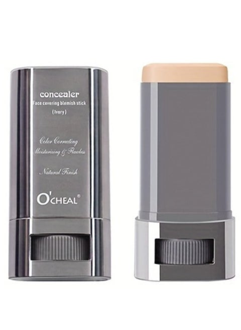 Concealer Face Covering Blemish Stick Natural Medium Coverage Concealer Durable Long lasting Moisturizing Lightweight Non Greasy Face Covering Blemish Concealer Ivory 30g