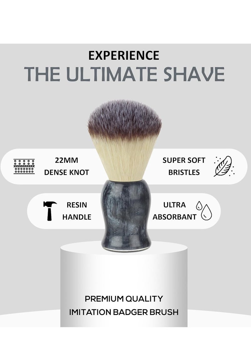 RUBAB MEN RUBAB MEN Luxuriously Soft Shaving Brush for Men |Bomber Edition| Experience Premium Cruelty-Free Bristles and Stylish Grey Bomber-Toned Ergonomic Handle | Hand-crafted with Passion in India - Image 2