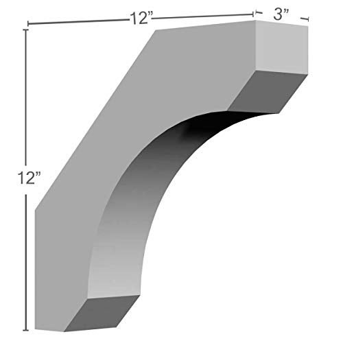 Ekena Millwork BKT12X12X03LE 3-Inch W x 12-Inch D x 12-Inch H Legacy Bracket - Image 2